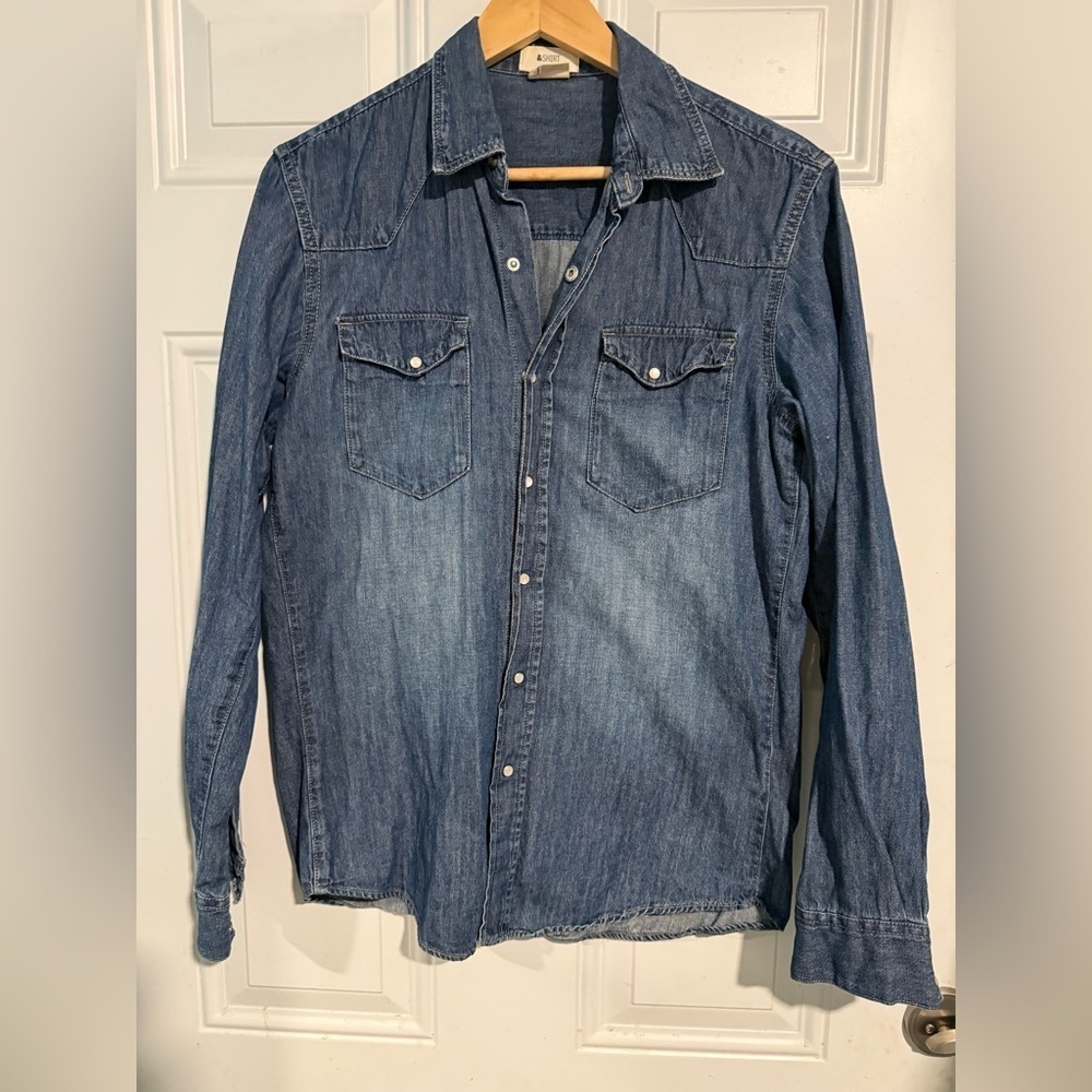 Denim Button-Up Shirt